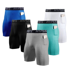 Planet Gates Men Running Short  Quick Dry Leggings Mens Compression Tights Gym Fitness Sport Shorts Male Trunks