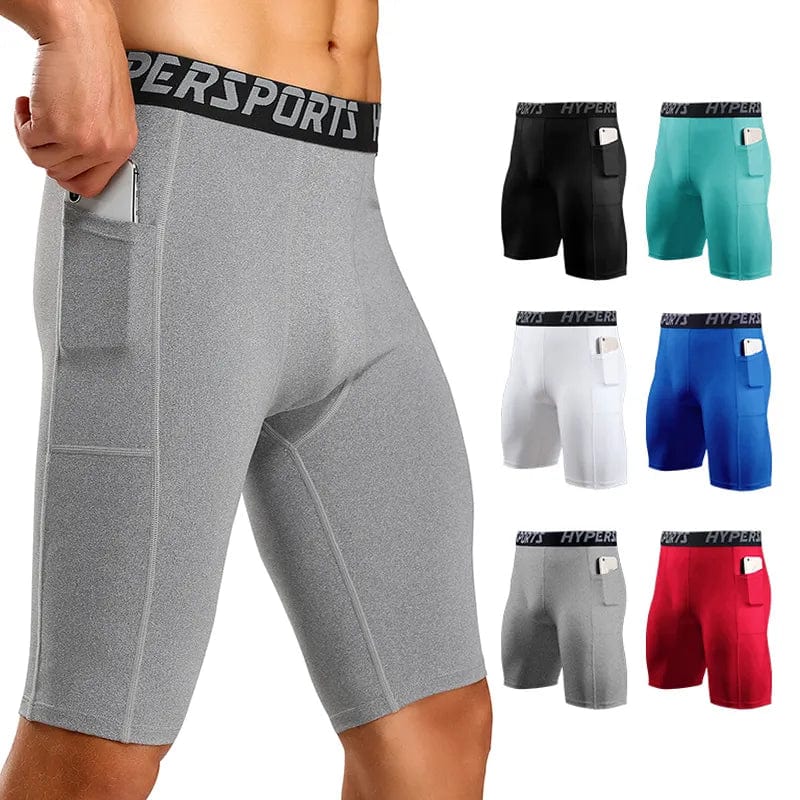 Planet Gates Men Running Short  Quick Dry Leggings Mens Compression Tights Gym Fitness Sport Shorts Male Trunks