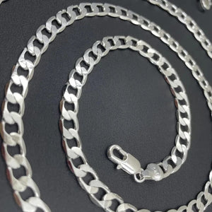 Planet Gates Men's 925 Sterling Silver Necklace 2/4/6/8/10/12MM 40-75cm Face Chain Necklace Lobster Clasp Men Women Engagement Jewelry Gifts