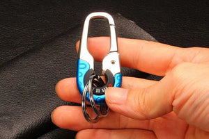 Planet Gates Men's Keychain Hook Stainless Steel Buckle Outdoor Carabiner Climbing Tool Double Ring Car Fishing Key Ring Car Accessories