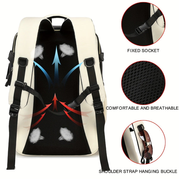 Planet Gates Men's Travel Backpack, Waterproof Computer Backpack, With Shoe Compartment, Computer Carry-on Backpack