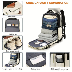 Planet Gates Men's Travel Backpack, Waterproof Computer Backpack, With Shoe Compartment, Computer Carry-on Backpack