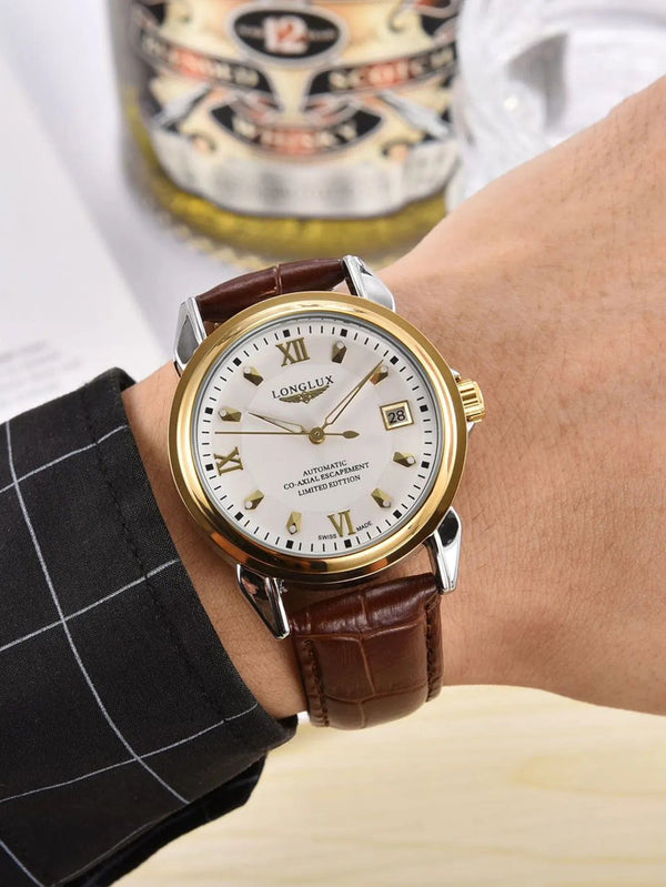 Planet Gates Men's watch with automatic movement is an ideal choice for business, leisure, dating, and any occasion with a calendar as a gift
