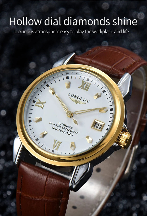 Planet Gates Men's watch with automatic movement is an ideal choice for business, leisure, dating, and any occasion with a calendar as a gift