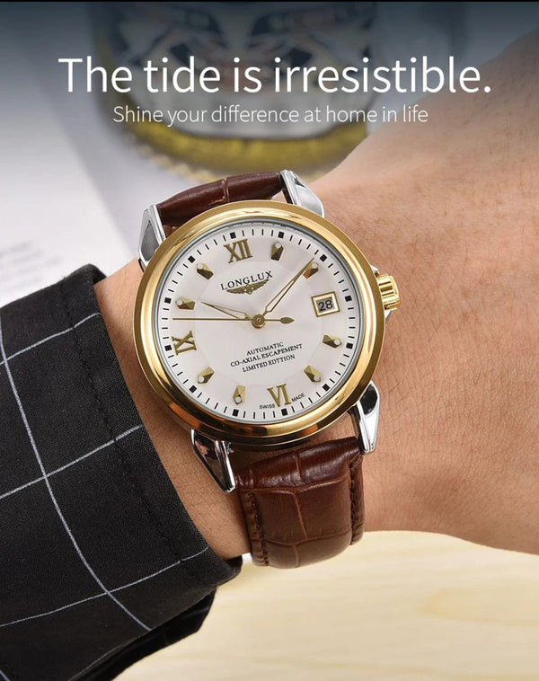 Planet Gates Men's watch with automatic movement is an ideal choice for business, leisure, dating, and any occasion with a calendar as a gift