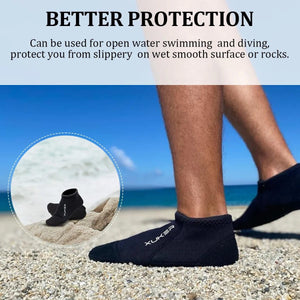 Planet Gates Men's Women's 3mm Neoprene Socks Beach Volleyball Diving Swimming Snorkeling Kayaking Low Cut Water Booties Flatlock Stitches