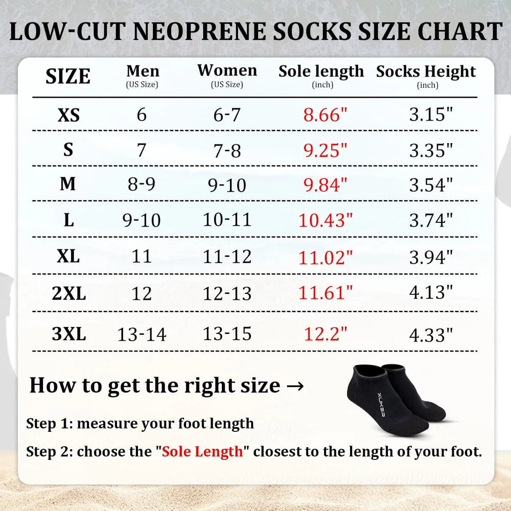 Planet Gates Men's Women's 3mm Neoprene Socks Beach Volleyball Diving Swimming Snorkeling Kayaking Low Cut Water Booties Flatlock Stitches