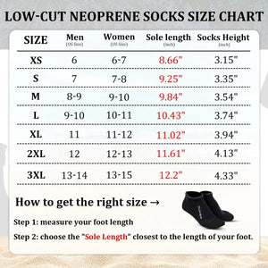 Planet Gates Men's Women's 3mm Neoprene Socks Beach Volleyball Diving Swimming Snorkeling Kayaking Low Cut Water Booties Flatlock Stitches