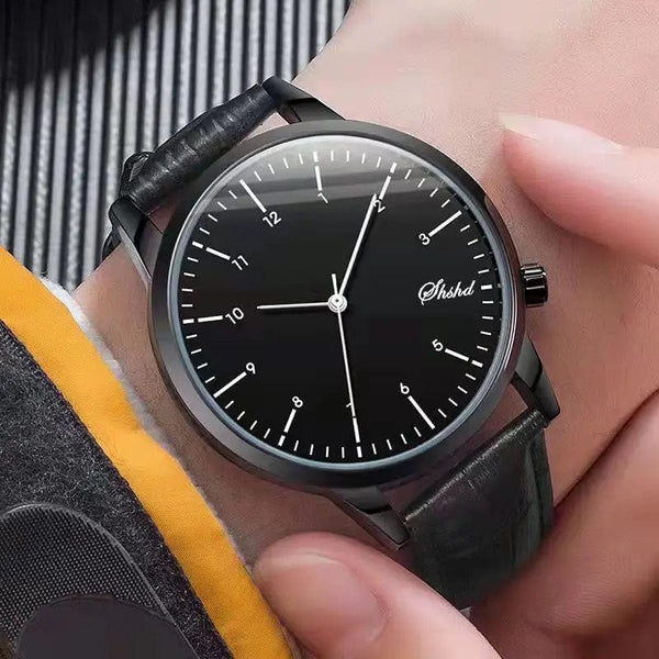 Planet Gates men watch / No / CHINA WOKAI high quality casual men's belt quartz watch classic retro Roman simple style business male student electronic clock