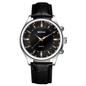 Planet Gates men watch / No / CHINA WOKAI high quality casual men's belt quartz watch classic retro Roman simple style business male student electronic clock