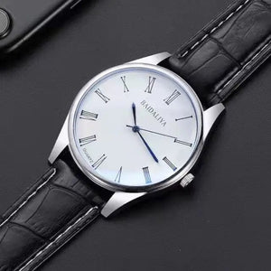 Planet Gates men watch / No / CHINA WOKAI high quality casual men's belt quartz watch classic retro Roman simple style business male student electronic clock