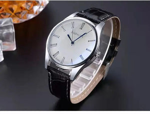 Planet Gates men watch / No / CHINA WOKAI high quality casual men's belt quartz watch classic retro Roman simple style business male student electronic clock