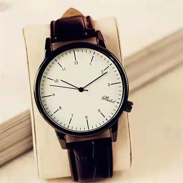 Planet Gates men watch / No / CHINA WOKAI high quality casual men's belt quartz watch classic retro Roman simple style business male student electronic clock