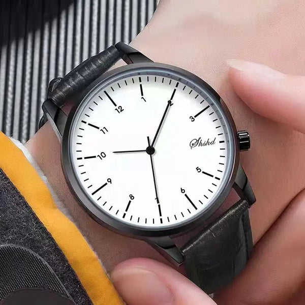 Planet Gates men watch / No / CHINA WOKAI high quality casual men's belt quartz watch classic retro Roman simple style business male student electronic clock