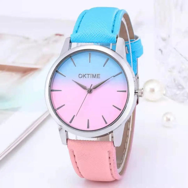 Planet Gates men watch / No / CHINA WOKAI high quality casual men's belt quartz watch classic retro Roman simple style business male student electronic clock