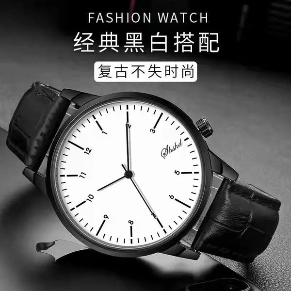 Planet Gates men watch / No / CHINA WOKAI high quality casual men's belt quartz watch classic retro Roman simple style business male student electronic clock