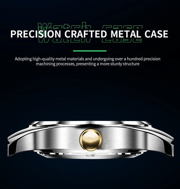 Planet Gates Men Watch Water Diamond Luxury Night Glow Double Calendar Quartz Movement 41mm Blue Gold Stainless Steel Fashion Business Watch