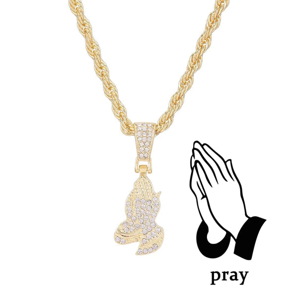 Planet Gates Men Women Hip Hop Cross Pendant Necklace With 4mm Zircon Tennis Chain Iced Out Exquisite Bling Jewelry Fashion Trendy Creative