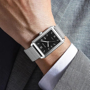 Planet Gates Mens Fashion Sports Watches Simple Men Luxury Gold Business Ultra Thin Stainless Steel Mesh Belt Quartz Watch