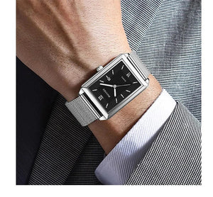 Planet Gates Mens Fashion Sports Watches Simple Men Luxury Gold Business Ultra Thin Stainless Steel Mesh Belt Quartz Watch