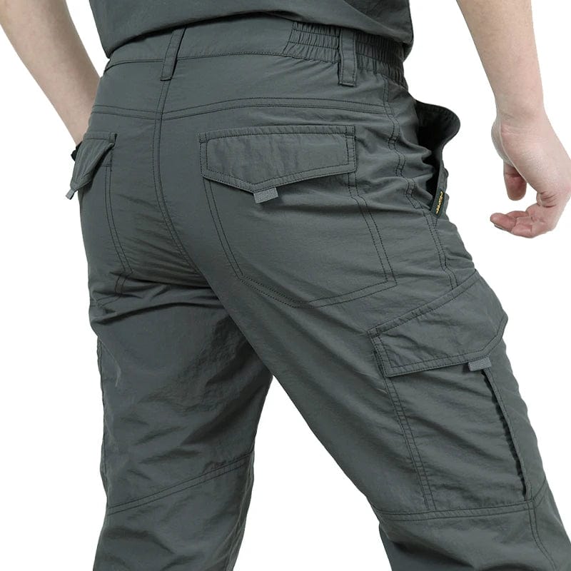 Planet Gates Mens Summer Hiking Pant Outdoor Tactical Quick-drying Multi-pocket Waterproof Athletic Fishing Travel Safari Cargo Work Trousers