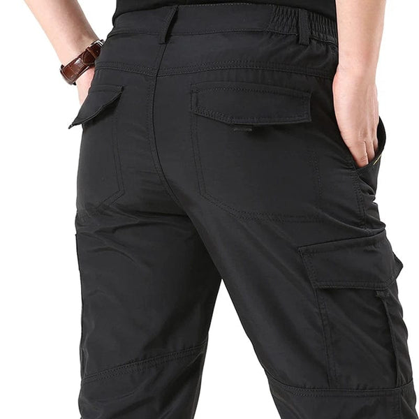 Planet Gates Mens Summer Hiking Pant Outdoor Tactical Quick-drying Multi-pocket Waterproof Athletic Fishing Travel Safari Cargo Work Trousers