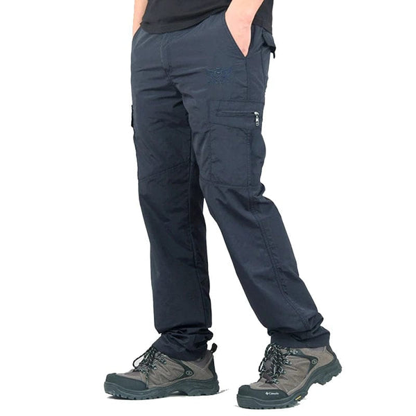 Planet Gates Mens Summer Hiking Pant Outdoor Tactical Quick-drying Multi-pocket Waterproof Athletic Fishing Travel Safari Cargo Work Trousers