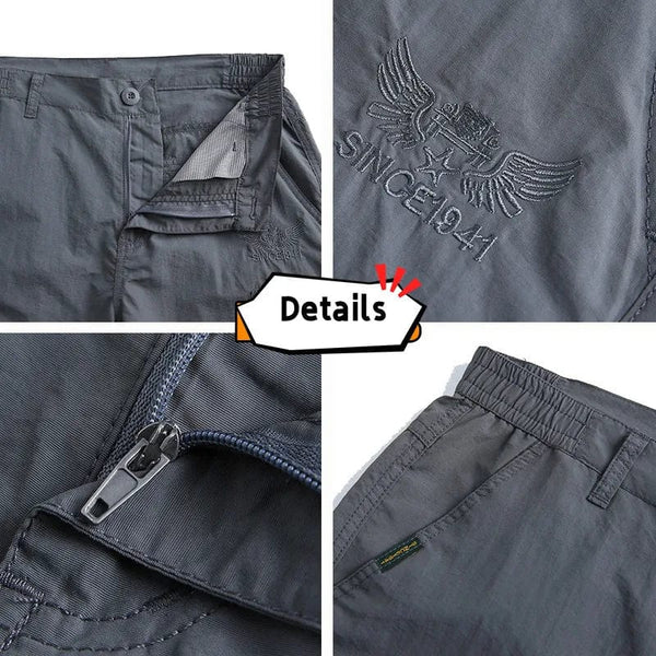 Planet Gates Mens Summer Hiking Pant Outdoor Tactical Quick-drying Multi-pocket Waterproof Athletic Fishing Travel Safari Cargo Work Trousers