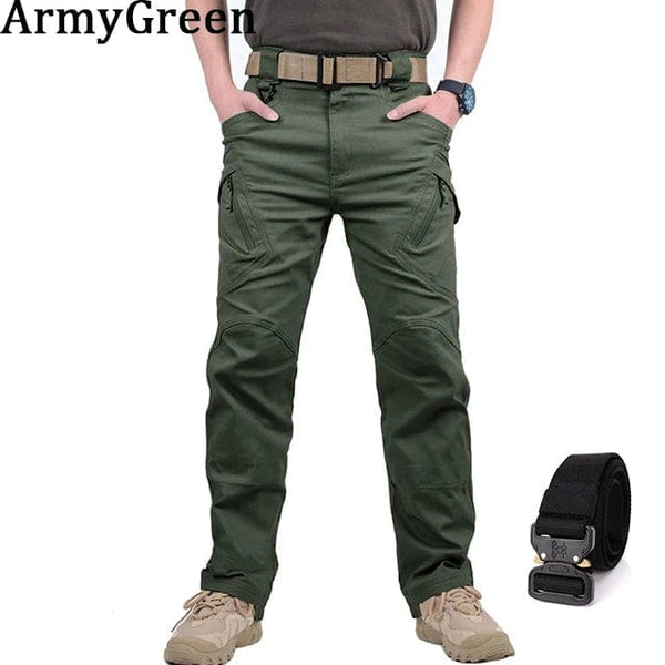 Planet Gates Mens Waterproof Cargo Pants Elastic Multiple Pocket Military Male Trousers Outdoor Joggers Pant Plus Size Tactical Pants Men