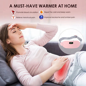 Planet Gates Menstrual Heating Pad Abdominal Massager Warm Palace Belt Waist Vibration Massage Device for Cramps Period Pain Relief Dorpship