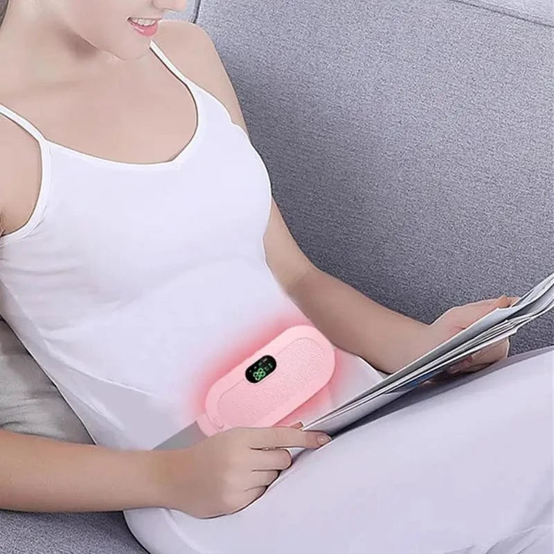 Planet Gates Menstrual Heating Pad Portable Cordless Waist Warmer Belt Adjustable Heated Belt With Digital Display 4 Vibration Massage Modes