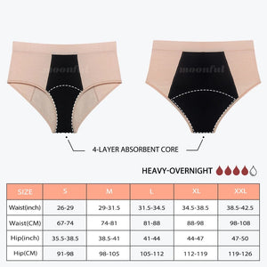 Planet Gates Menstrual Panties Women Abundant Flow Menstrual Period Panties High Waist Menstrual Cycle Absorbent Underwear Leak Proof Panties