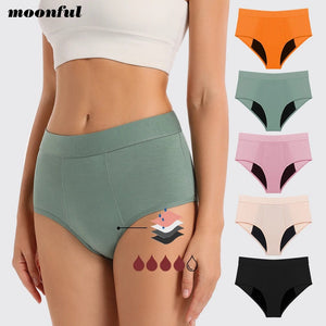 Planet Gates Menstrual Panties Women Abundant Flow Menstrual Period Panties High Waist Menstrual Cycle Absorbent Underwear Leak Proof Panties