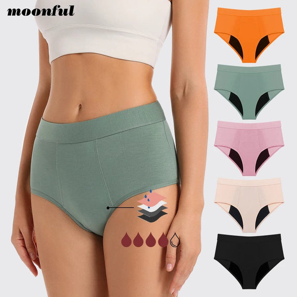 Planet Gates Menstrual Panties Women Abundant Flow Menstrual Period Panties High Waist Menstrual Cycle Absorbent Underwear Leak Proof Panties