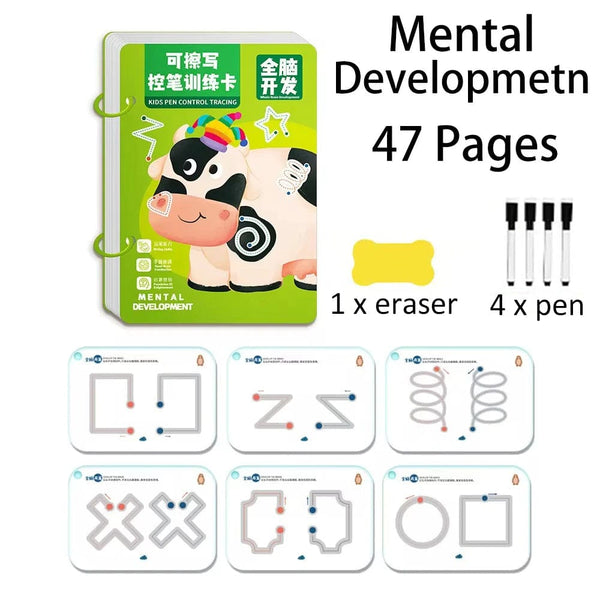 Planet Gates Mental Developmetn Magic Practice Copybook Control Training Book Reusable Magical Tracing Workbook Children Montessori Drawing Education Stationery