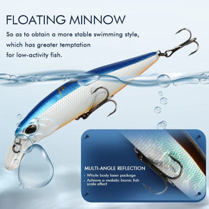 Planet Gates MEREDITH JERK MINNOW 100F 14g  Floating Wobbler Fishing Lure 24Color Minnow Lure Hard Bait Quality Professional Depth0.8-1.0m