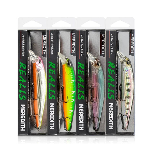 Planet Gates MEREDITH JERK MINNOW 100F 14g  Floating Wobbler Fishing Lure 24Color Minnow Lure Hard Bait Quality Professional Depth0.8-1.0m