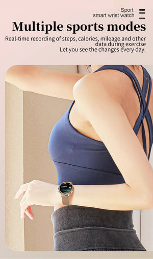 Planet Gates mesh gold Purple / Bluetooth call / CHINA LIGE Luxury Smart Watches For Women Bluetooth Call Connected Phone Women Watch Health Monitor Sports Smartwatch 2023 Women Gift