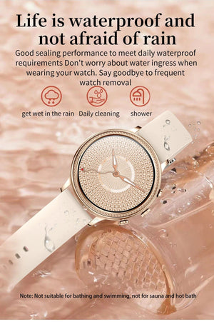 Planet Gates mesh gold Purple / Bluetooth call / CHINA LIGE Luxury Smart Watches For Women Bluetooth Call Connected Phone Women Watch Health Monitor Sports Smartwatch 2023 Women Gift