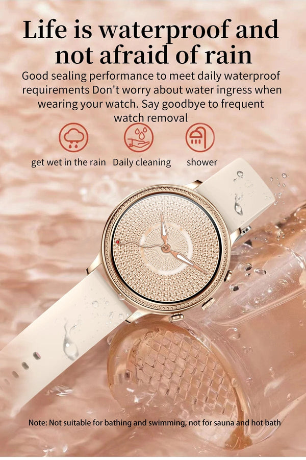 Planet Gates mesh gold Purple / Bluetooth call / CHINA LIGE Luxury Smart Watches For Women Bluetooth Call Connected Phone Women Watch Health Monitor Sports Smartwatch 2023 Women Gift