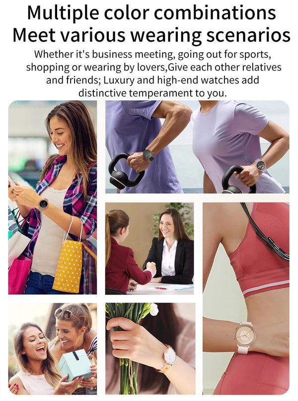 Planet Gates mesh gold Purple / Bluetooth call / CHINA LIGE Luxury Smart Watches For Women Bluetooth Call Connected Phone Women Watch Health Monitor Sports Smartwatch 2023 Women Gift