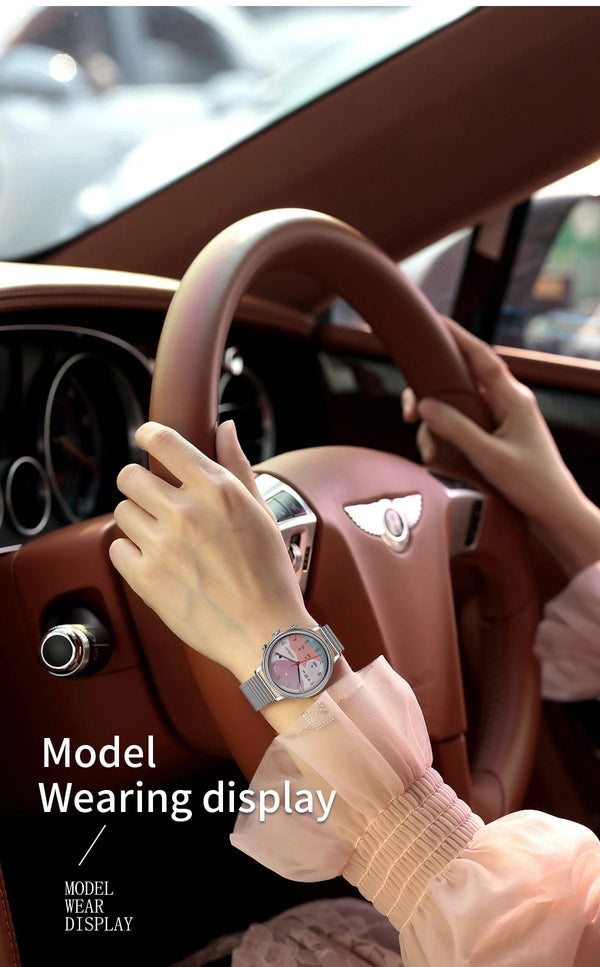 Planet Gates mesh gold Purple / Bluetooth call / CHINA LIGE Luxury Smart Watches For Women Bluetooth Call Connected Phone Women Watch Health Monitor Sports Smartwatch 2023 Women Gift