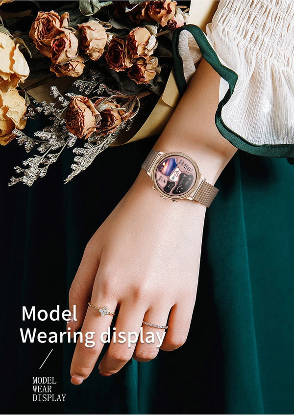 Planet Gates mesh gold Purple / Bluetooth call / CHINA LIGE Luxury Smart Watches For Women Bluetooth Call Connected Phone Women Watch Health Monitor Sports Smartwatch 2023 Women Gift