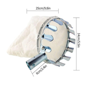 Planet Gates Metal Fruit Picker for High Tree Orchard Apple Peach Cherry Catcher Farm Garden Picking Tool Portable Fruit Collection Pouch