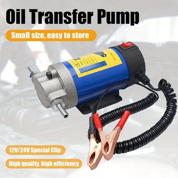 Planet Gates Metal Portable 12V 100W Oil Extractor Pump - Easily Transfer Oil/Crude Oil and Fuel with this Powerful Siphon Tool!