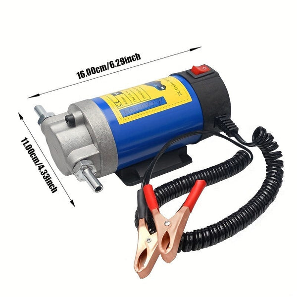Planet Gates Metal Portable 12V 100W Oil Extractor Pump - Easily Transfer Oil/Crude Oil and Fuel with this Powerful Siphon Tool!