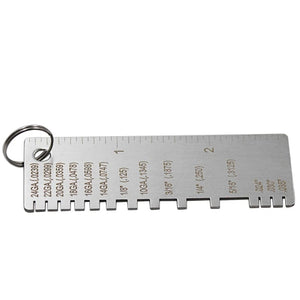 Planet Gates Metal Sheet Thickness Gauge Welding Gage Soldering Inspection Tools Stainless Steel Portable Welder Ruler Wire Gauge