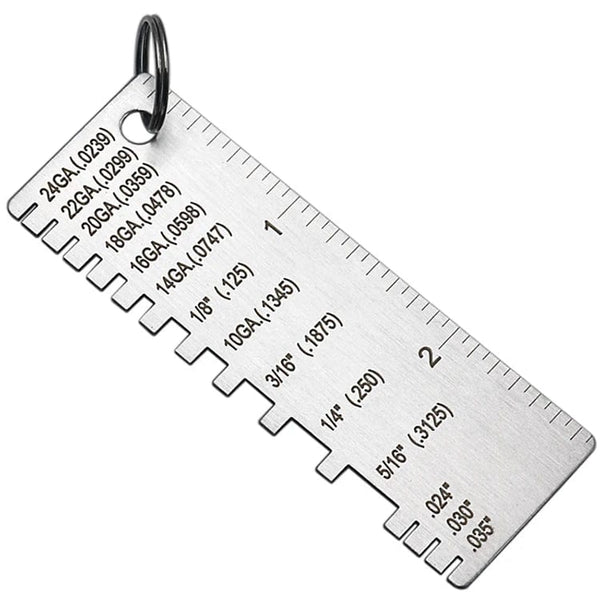 Planet Gates Metal Sheet Thickness Gauge Welding Gage Soldering Inspection Tools Stainless Steel Portable Welder Ruler Wire Gauge