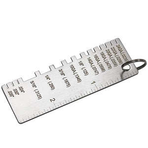 Planet Gates Metal Sheet Thickness Gauge Welding Gage Soldering Inspection Tools Stainless Steel Portable Welder Ruler Wire Gauge