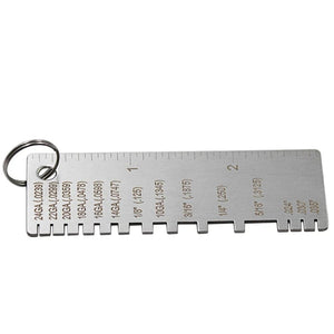 Planet Gates Metal Sheet Thickness Gauge Welding Gage Soldering Inspection Tools Stainless Steel Portable Welder Ruler Wire Gauge